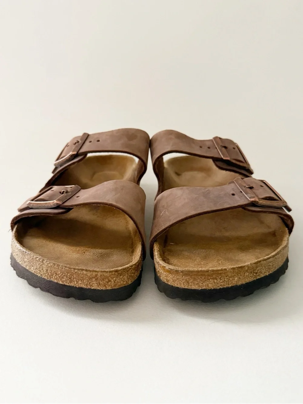 Birkenstock Arizona Sandal Mule US 11 EU 44 Two Strap Habana Oiled Leather